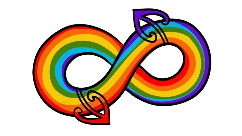 Figure-Eight Rainbow Symbol - Aotearoa Symbol For Neurodiversity